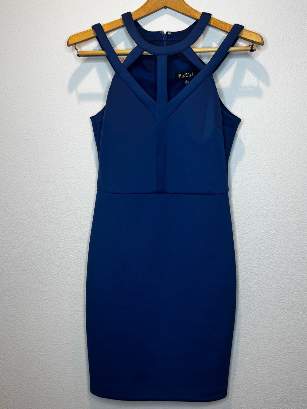 Guess Navy Strappy Halter Mini Dress